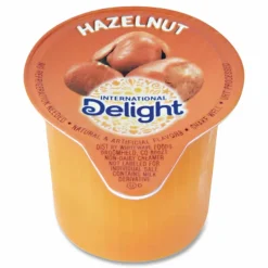 International Delight Flavored Liquid Non-Dairy Coffee Creamer, Hazelnut, 0.44 oz Mini Cups, 48/Box