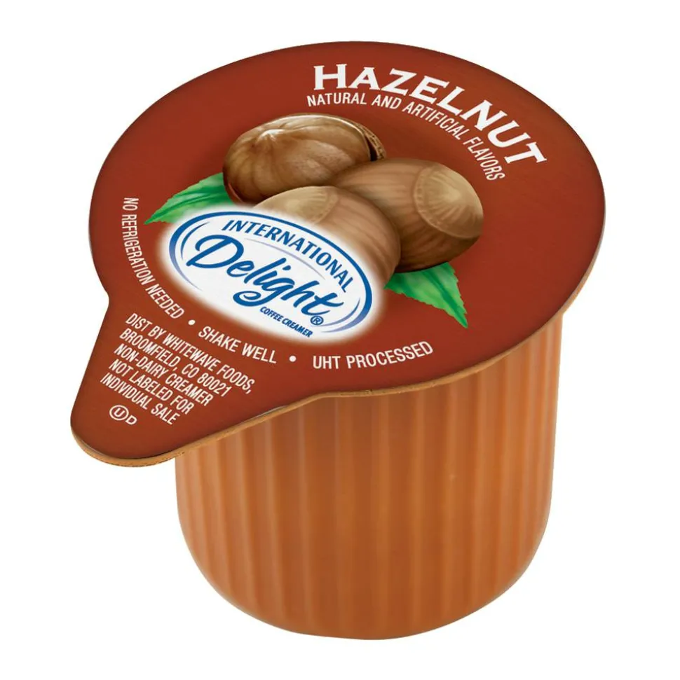 International Delight Liquid Coffee Creamer, Hazelnut Flavor, 0.987 Oz, Carton Of 192