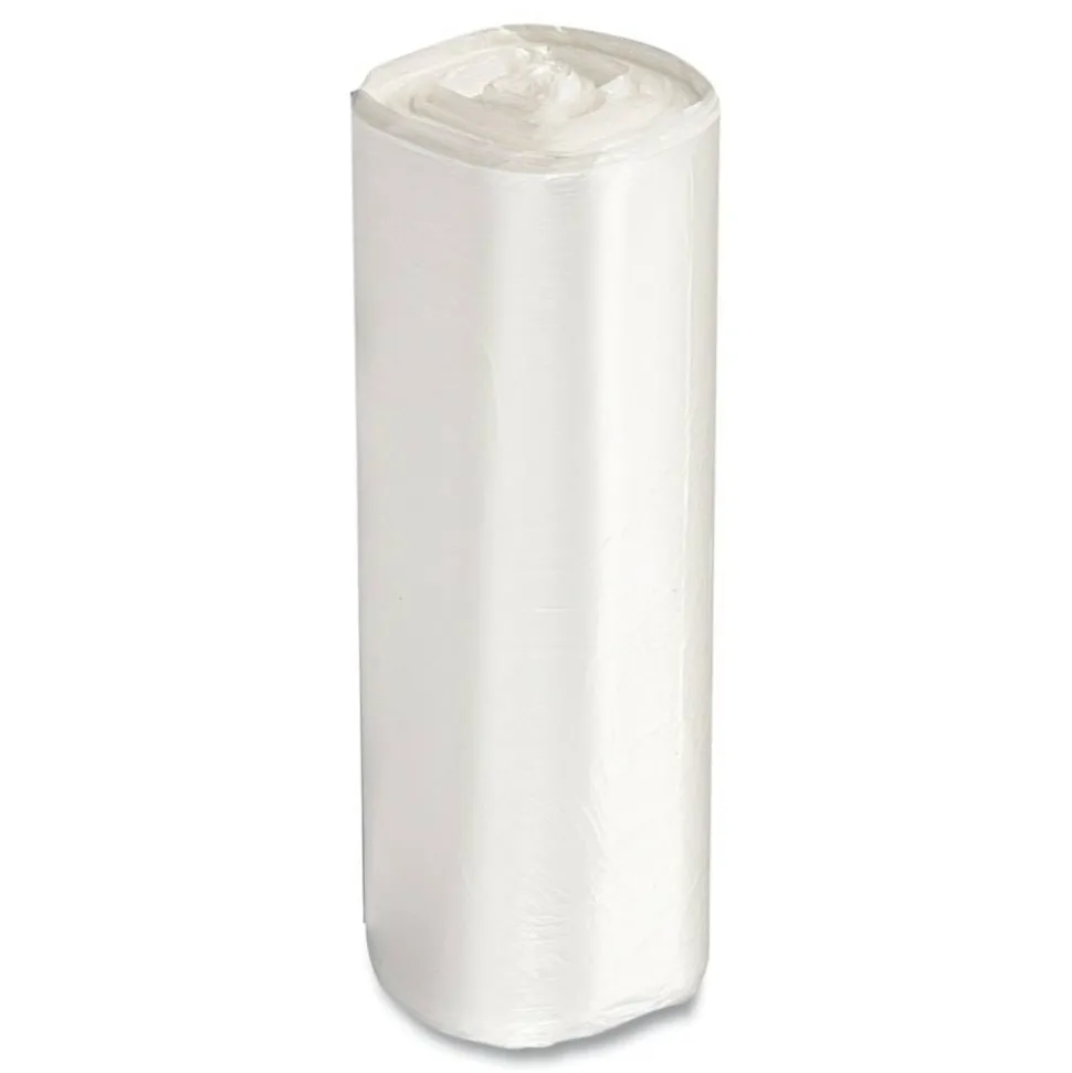 Interplast Group High Density Commercial Can Liner Value Pack, 0.75 mil, 60 gal, 19 mic, 38" x 58", Clear, Interleaved Roll, 25 Bags/Roll, 6 Rolls/CT