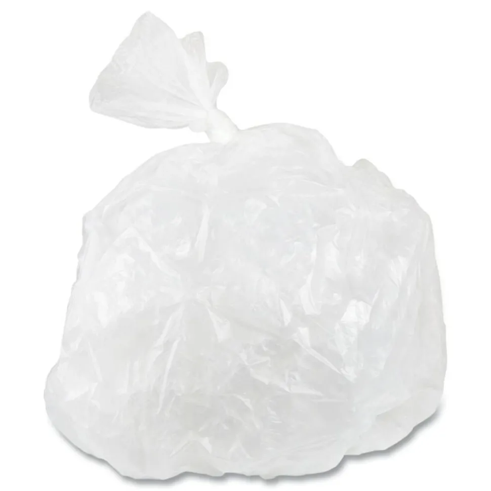 Interplast Group High Density Commercial Can Liner Value Pack, 30 gal, 11 mic, 30" x 36", Clear, Interleaved Roll, 25 Bags/Roll, 20 Rolls/CT