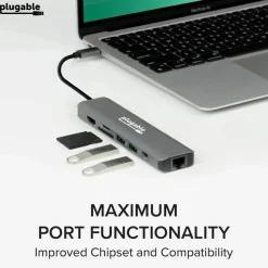 7-in-1 USB C Hub Multiport Adapter with Ethernet
