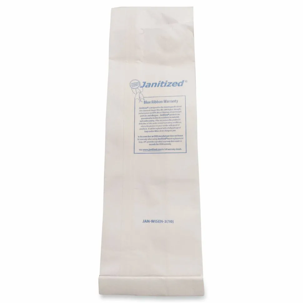 Janitized Vacuum Filter Bags Designed to Fit Windsor Sensor S/S2/XP/Versamatic Plus, 100/Carton