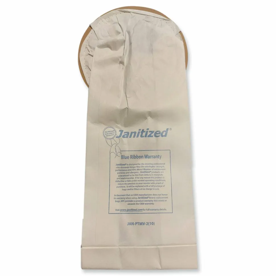 Janitized Vacuum Filters Designed to Fit Most Commercial 10 Qt. Backpack Vacs, 10/Pack