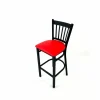 JMC Furniture Cobra Series Barstool, Supports Up to 300 lb, 28.5" Seat Height, Red Seat, Black Back, Black Base
