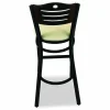 JMC Furniture Eagle Series Barstool, Supports Up to 300 lb, 28.5" Seat Height, Taupe Seat, Dark Walnut Back, Black Base