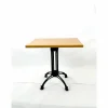 JMC Furniture Solid Wood Tables, Cast Aluminum Base, Square, 36w x 36d x 29.75h, Natural