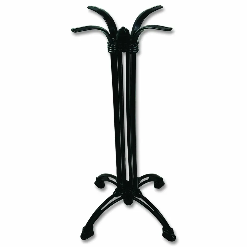JMC Furniture Topalit Tables, Round, 24" dia x 44"h, Washington Pine Top, Black Iron Base/Legs