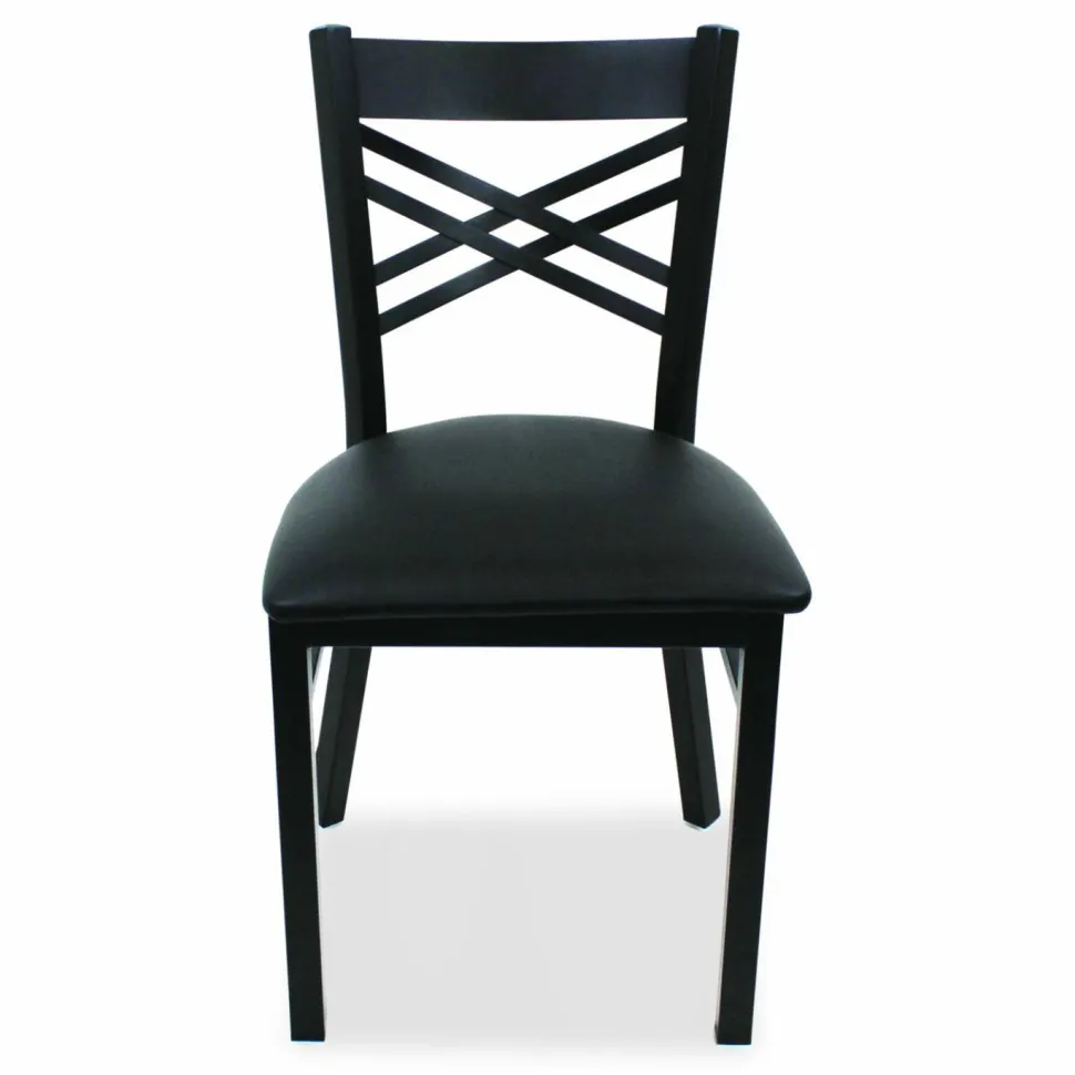 JMC Furniture X Series Chair, Supports Up to 300 lb, 18" Seat Height, Black Seat, Black Back, Black Base