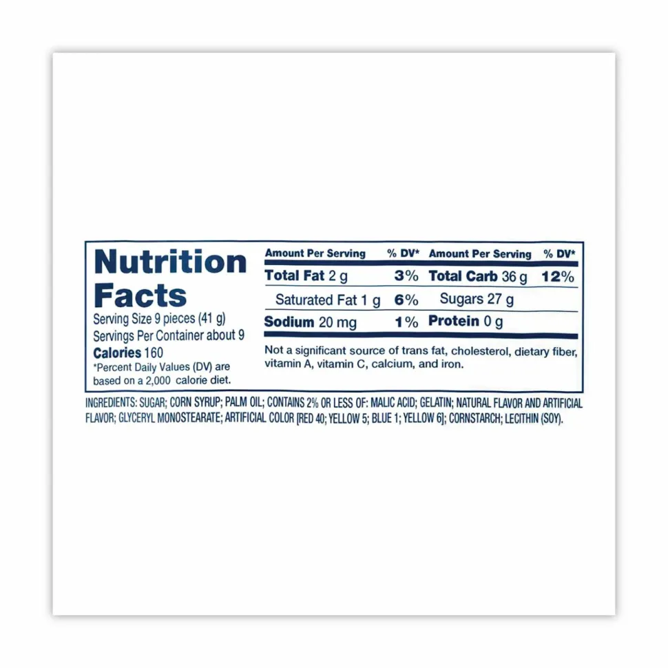 Jolly Rancher Chews Candy, Assorted Flavors, 13 oz Pouches, 4/Carton