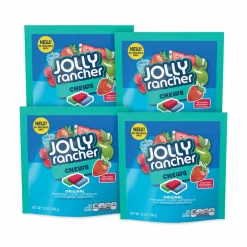 Jolly Rancher Chews Candy, Assorted Flavors, 13 oz Pouches, 4/Carton
