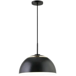 Jordyn 16" Wide Pendant with Metal Shade in Matte Black