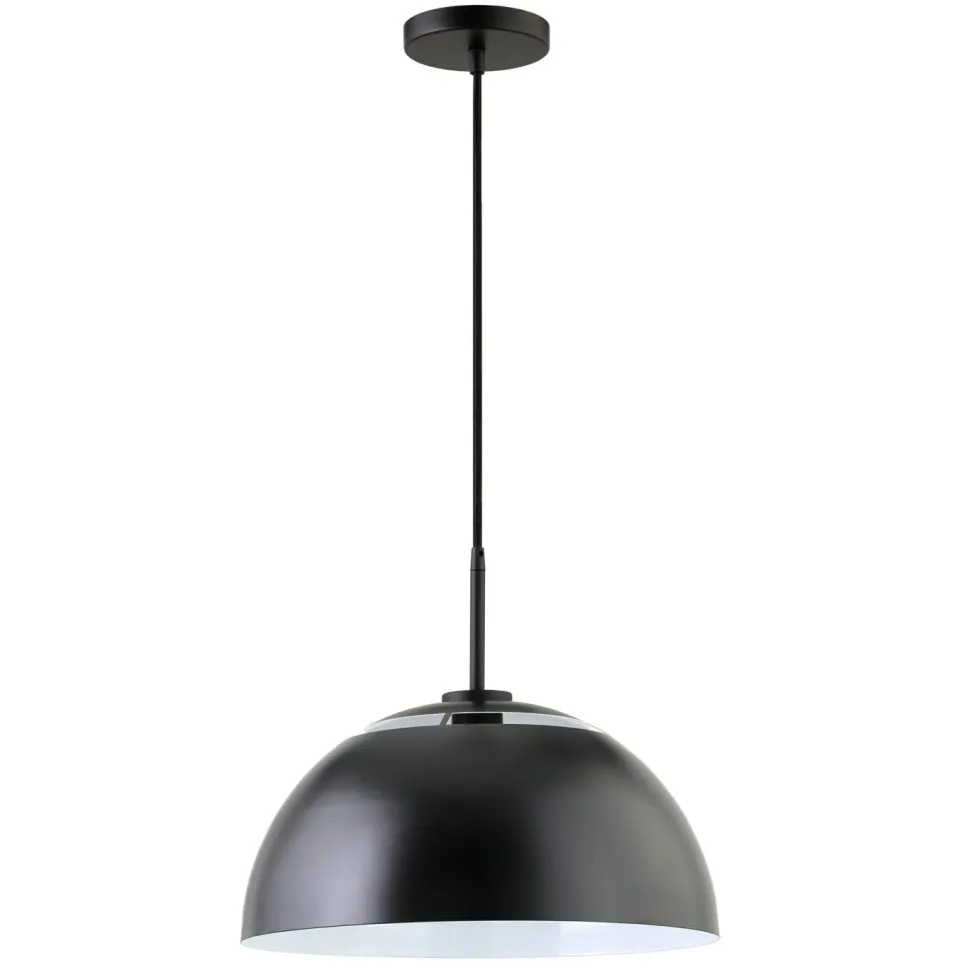 Jordyn 16" Wide Pendant with Metal Shade in Matte Black