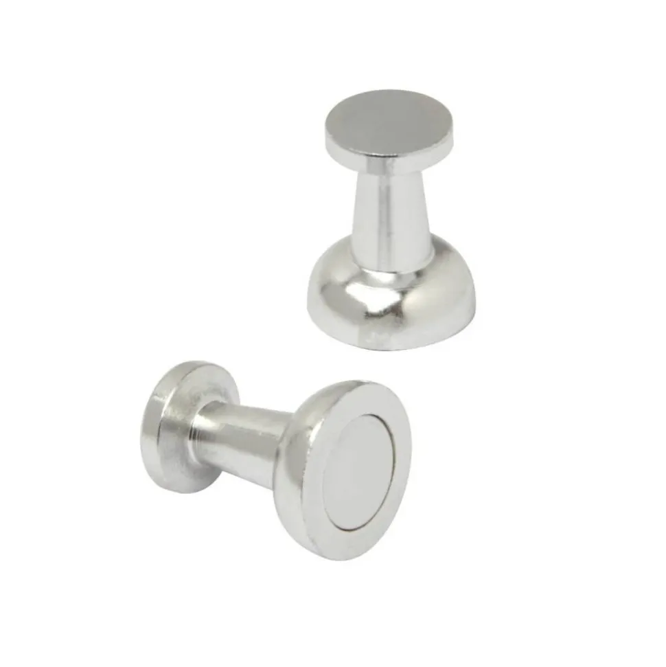Jumbo Aluminum Magnets, 3/4", Silver, Pack Of 8