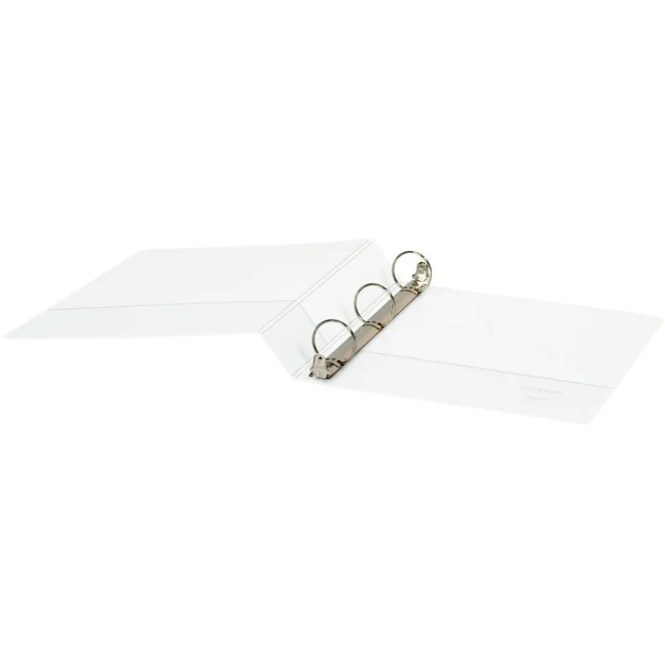 Just Basics Basic View 3-Ring Binder, 1 1/2" Round Rings, White