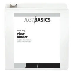 Just Basics Basic View 3-Ring Binder, 3
