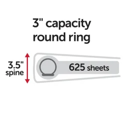 Just Basics Basic View 3-Ring Binder, 3