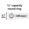 Just Basics View 3-Ring Binder, 1/2" Round Rings, White, Pack Of 12