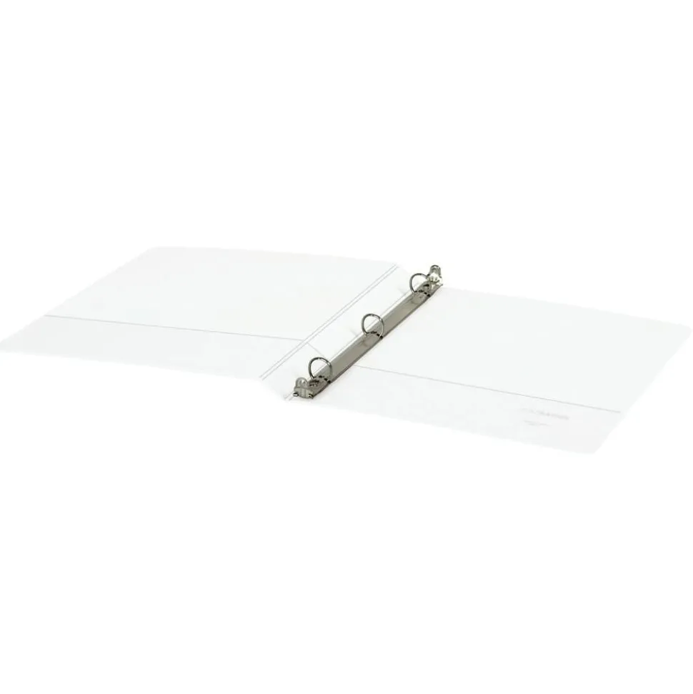 Just Basics Basic View 3-Ring Binder, 1/2" Round Rings, White