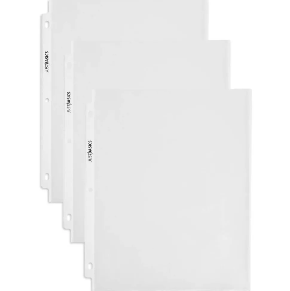 Just Basics Lightweight Sheet Protectors, 8-1/2 x 11", Non-Glare, Box Of 200