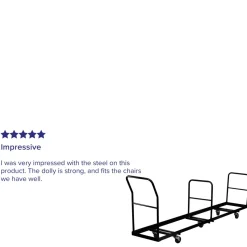 Kaden Vertical Storage Folding Chair Dolly - 50 Chair Capacity
