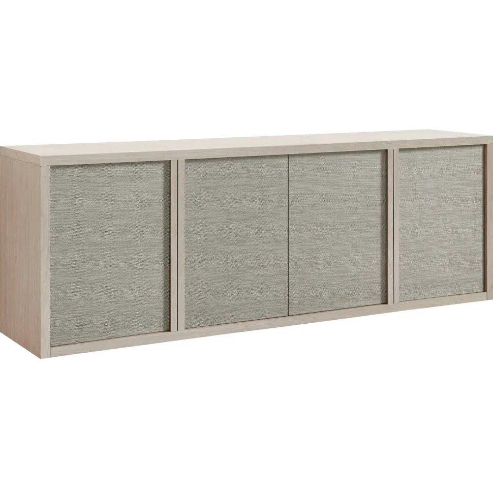 Kai Rectangular TV Stand for TV's up to 75" in Alder White