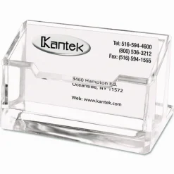 Kantek Acrylic Business Card Holder, 2" x 2 3/8" x 4 1/4", Clear
