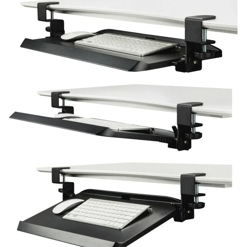 Kantek Clamp Mounted Tilting Keyboard Tray