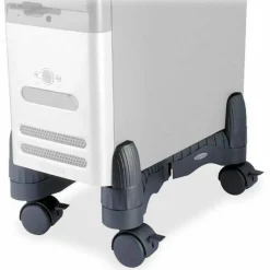 Kantek Mobile Adjustable CPU Stand, 4 4/5"H x 16"W x 7"D, Black