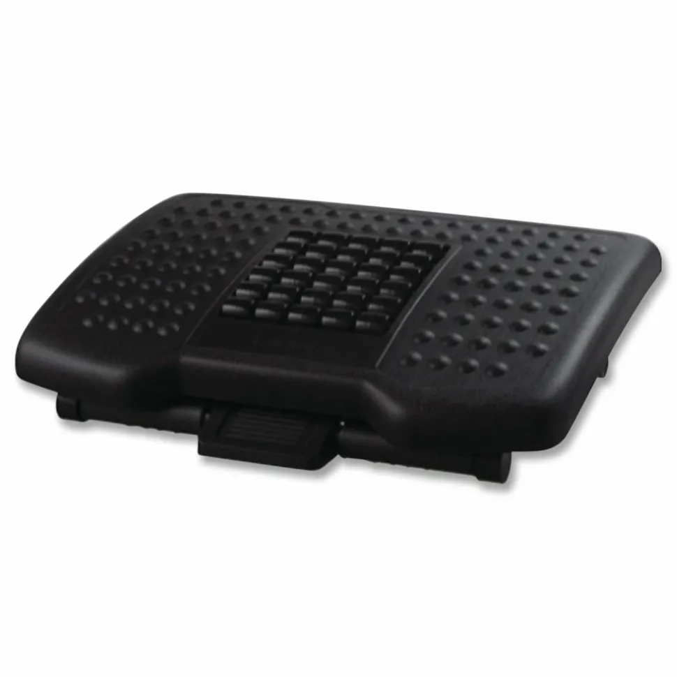 Kantek Premium Ergonomic Footrest, 4"H x 18"W x 13"D, Black
