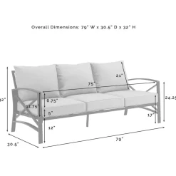 Kaplan Outdoor Metal Sofa