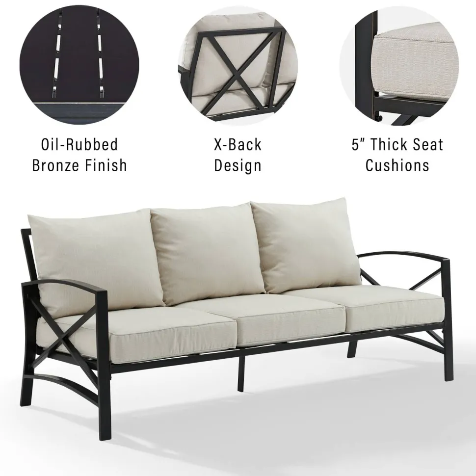 Kaplan Outdoor Metal Sofa