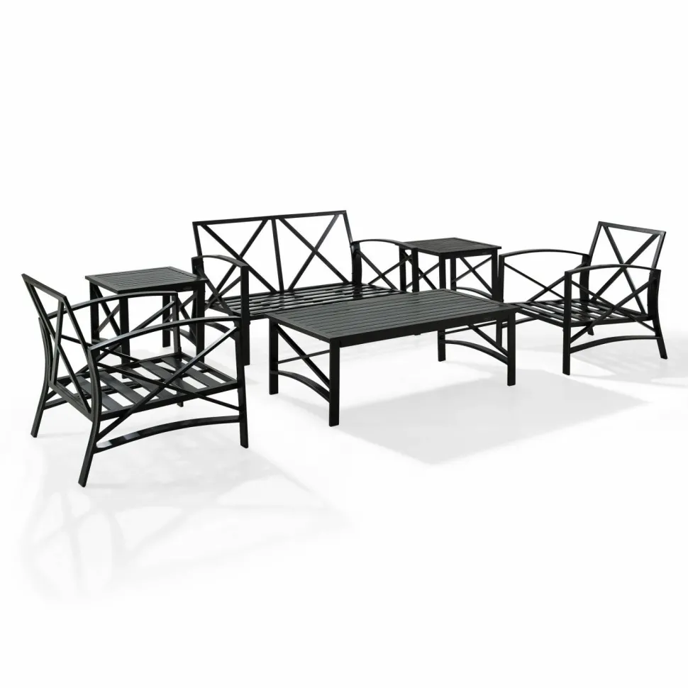 Kaplan 6Pc Outdoor Metal Conversation Set