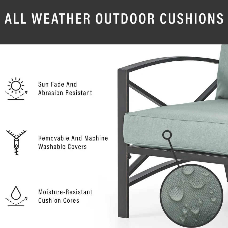 Kaplan 6Pc Outdoor Metal Conversation Set