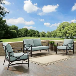 Kaplan 3Pc Outdoor Metal Conversation Set