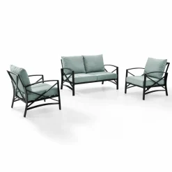 Kaplan 3Pc Outdoor Metal Conversation Set