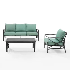 Kaplan 3Pc Outdoor Metal Sofa Set