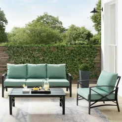 Kaplan 3Pc Outdoor Metal Sofa Set