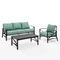Kaplan 3Pc Outdoor Metal Sofa Set