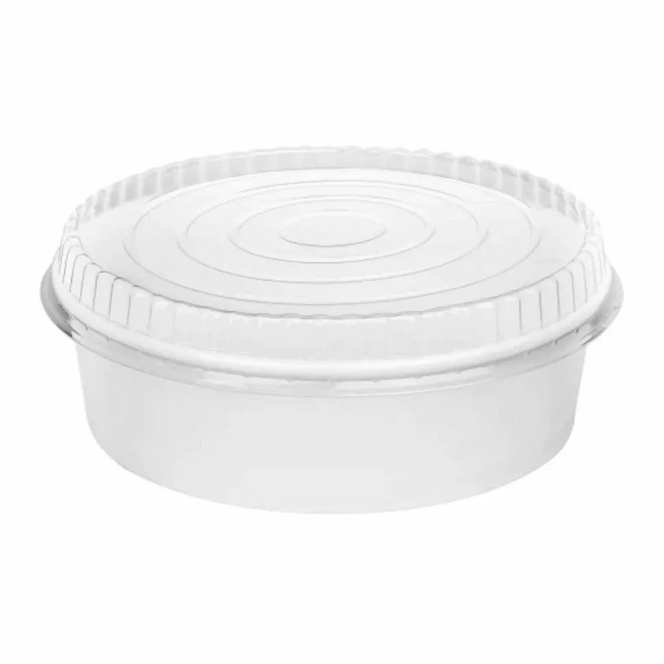 Karat Plastic Lid for Food Bucket, for 48 oz Buckets, Clear, Plastic, 270/Carton