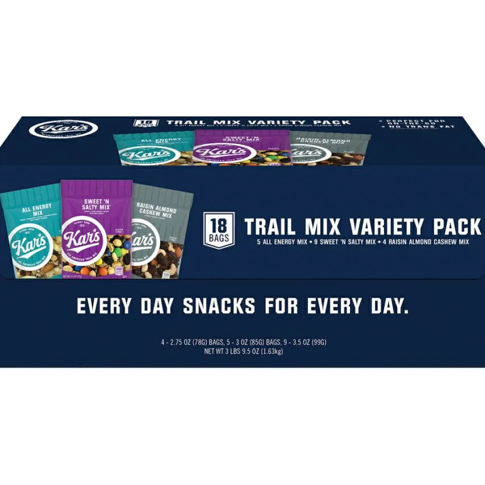 Kar's Nut And Fruit Variety Pack, Box Of 18 Bags