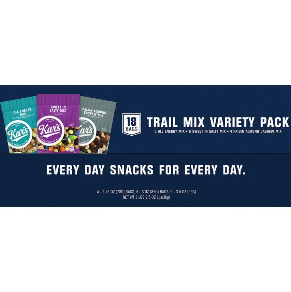 Kar's Nut And Fruit Variety Pack, Box Of 18 Bags