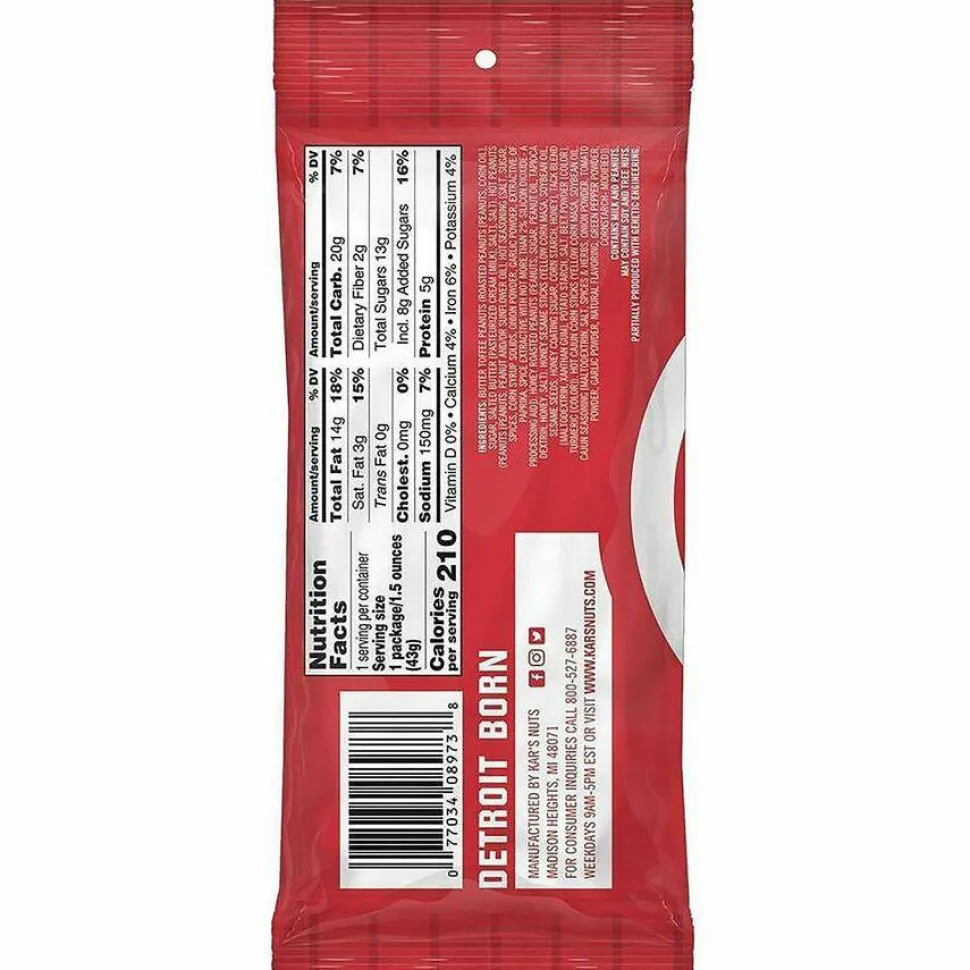 Kar's Trail Mix Variety Pack, Assorted Flavors, 24 Packets/Carton