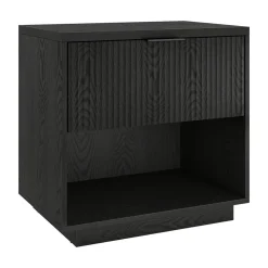 Karten 24" Wide Rectangular Nightstand in Black Grain