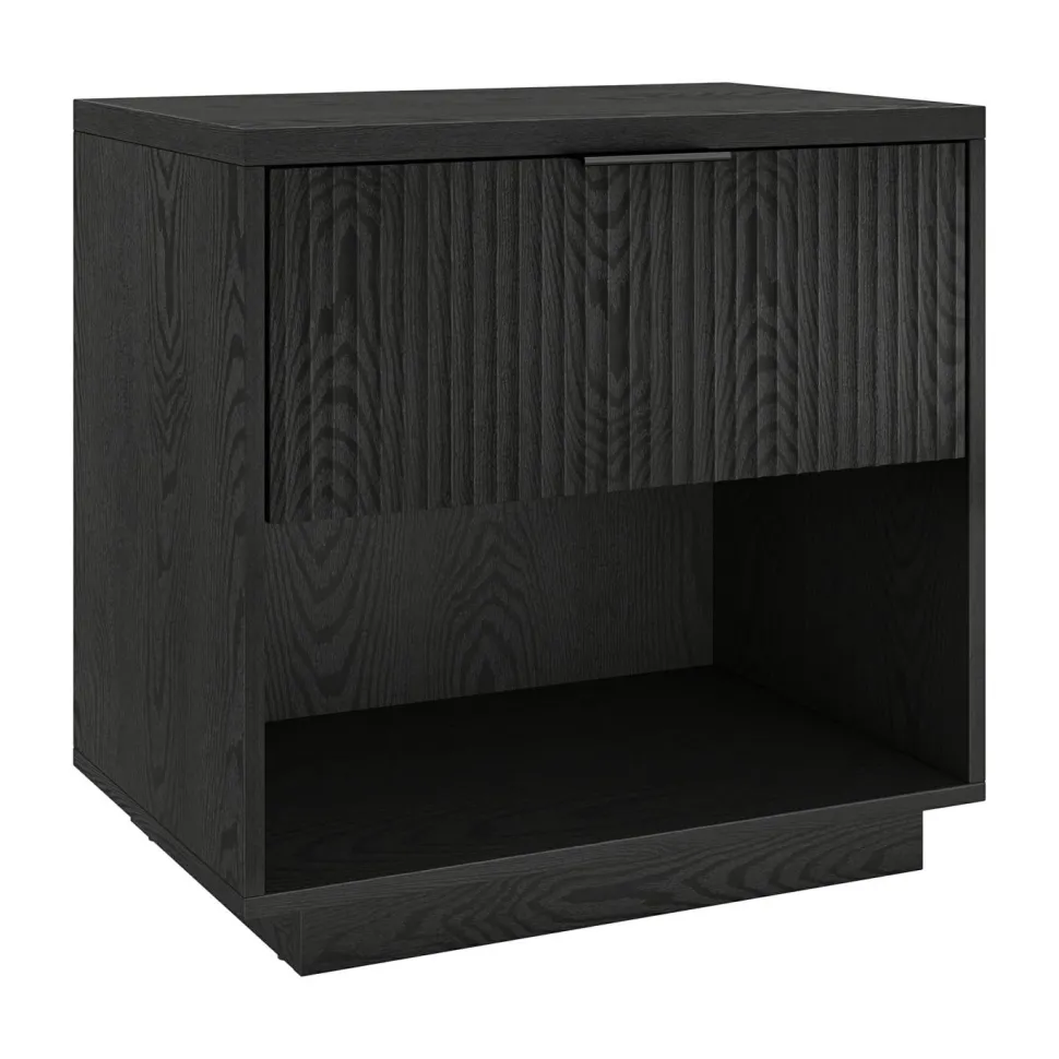Karten 24" Wide Rectangular Nightstand in Black Grain