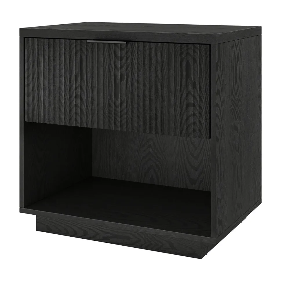 Karten 24" Wide Rectangular Nightstand in Black Grain