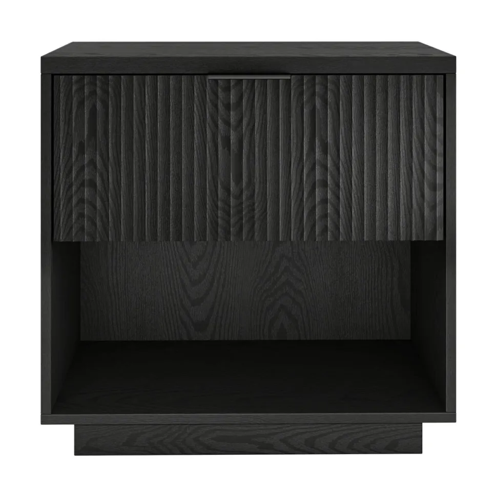 Karten 24" Wide Rectangular Nightstand in Black Grain