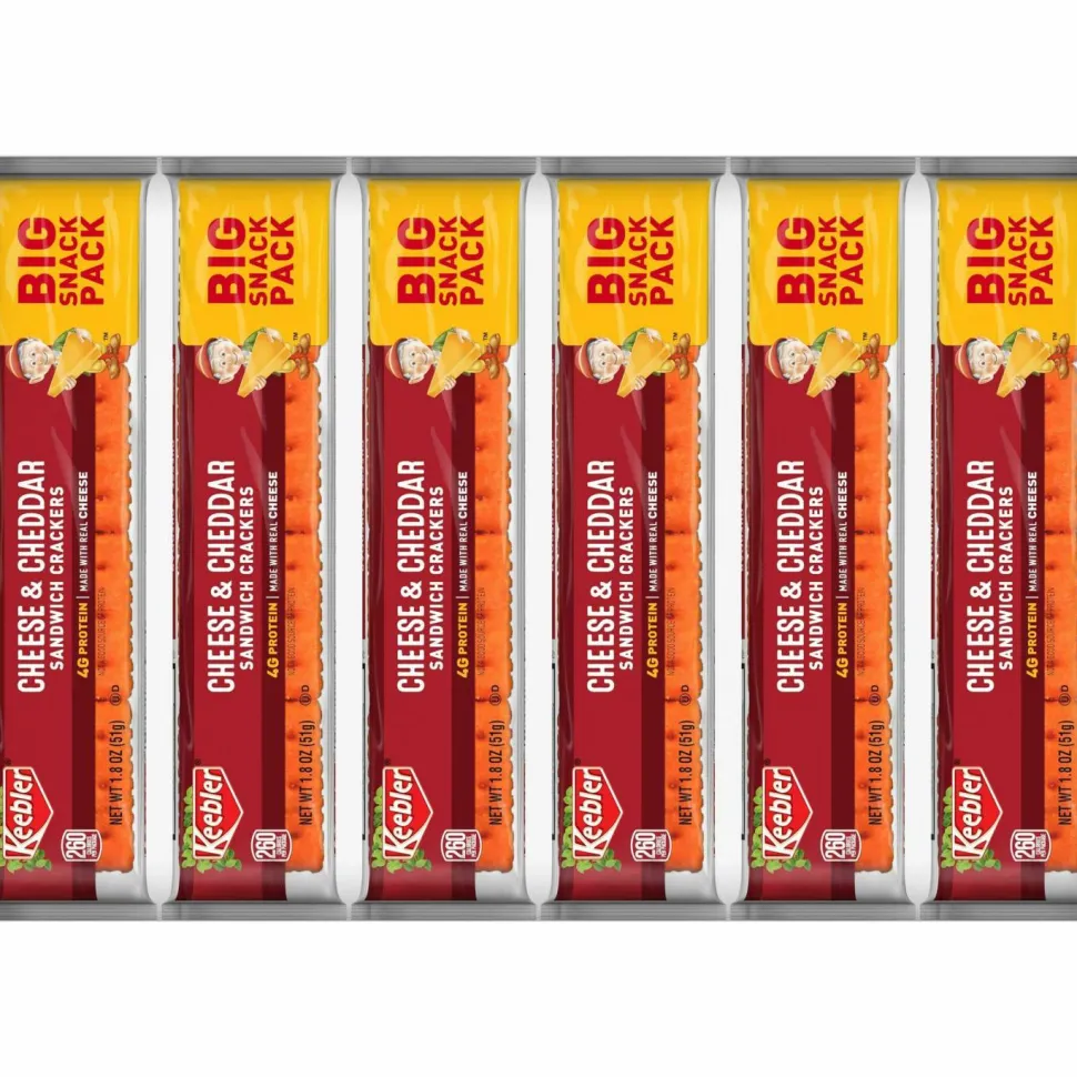 Keebler Cheese And Cheddar Sandwich Crackers, Pack Of 12