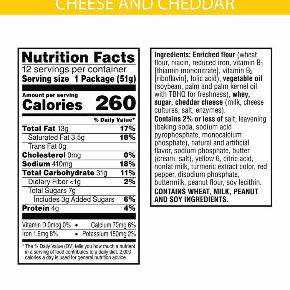 Keebler Cheese And Cheddar Sandwich Crackers, Pack Of 12