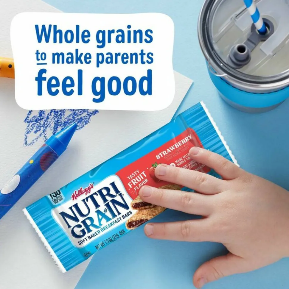 Kellogg's Nutri-Grain Bars, Strawberry, 1.3 Oz, Box Of 16