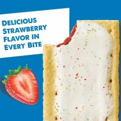 Kellogg's Pop Tarts, Frosted Strawberry, 3.67 oz, 2/Pack, 6 Packs/Box
